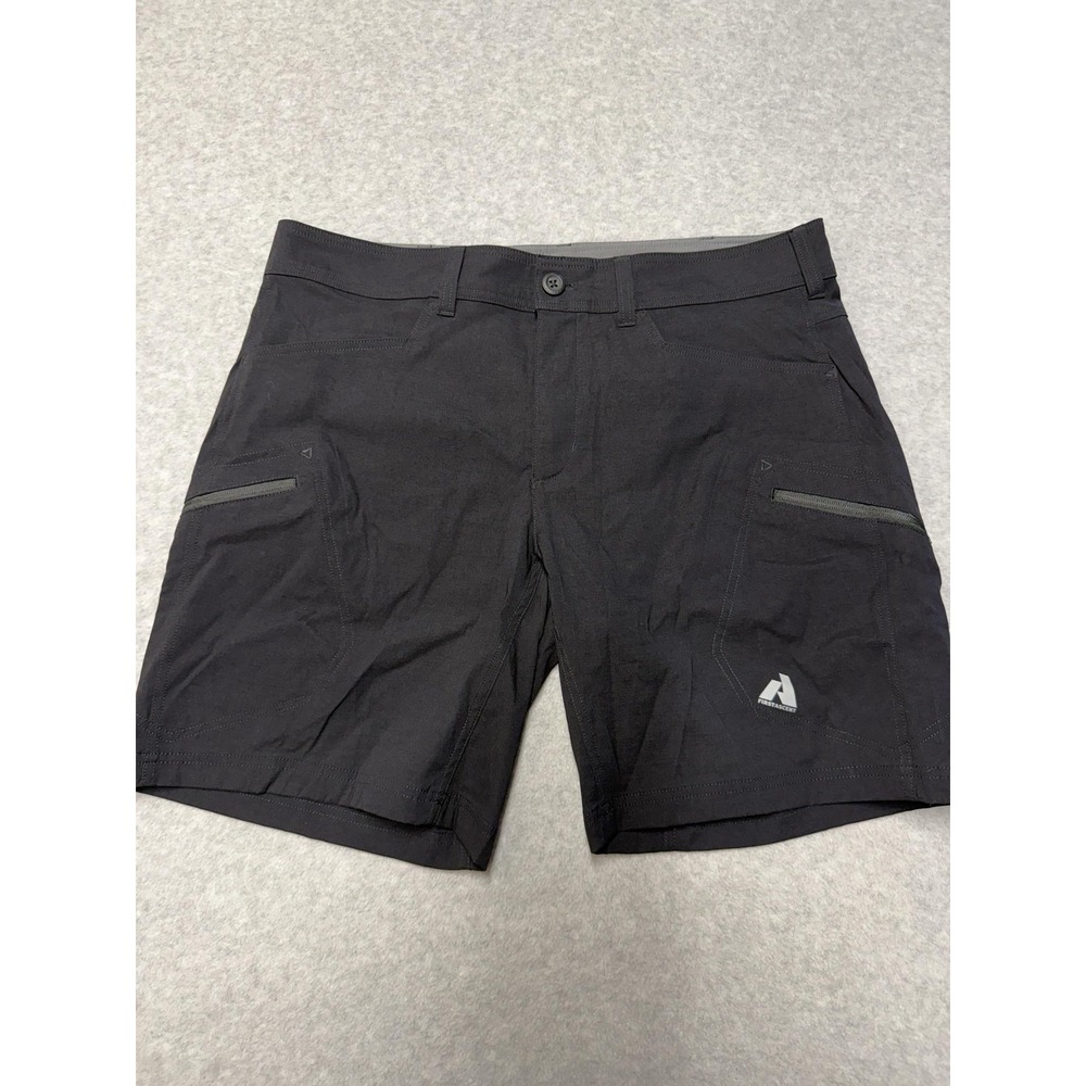 Eddie Bauer First Ascent Shorts Mens 38 Black 9in Hiking Stretch Lightweight